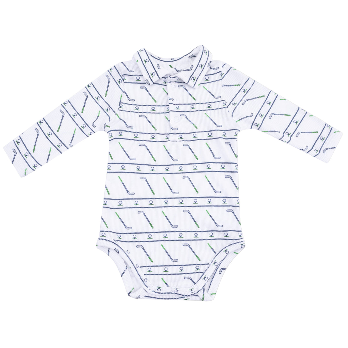 Long Sleeve Polo Bodysuit - HoneyBug 