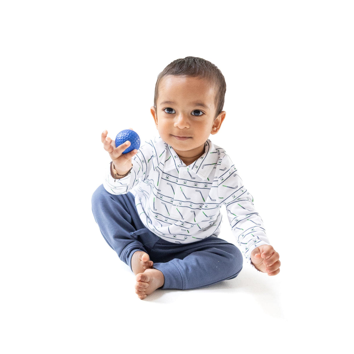 Polo Long Sleeve Shirt - HoneyBug 