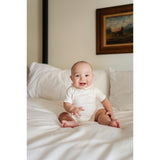 Wide Rib Cotton - Rosebud Collection- Boy Romper - HoneyBug 