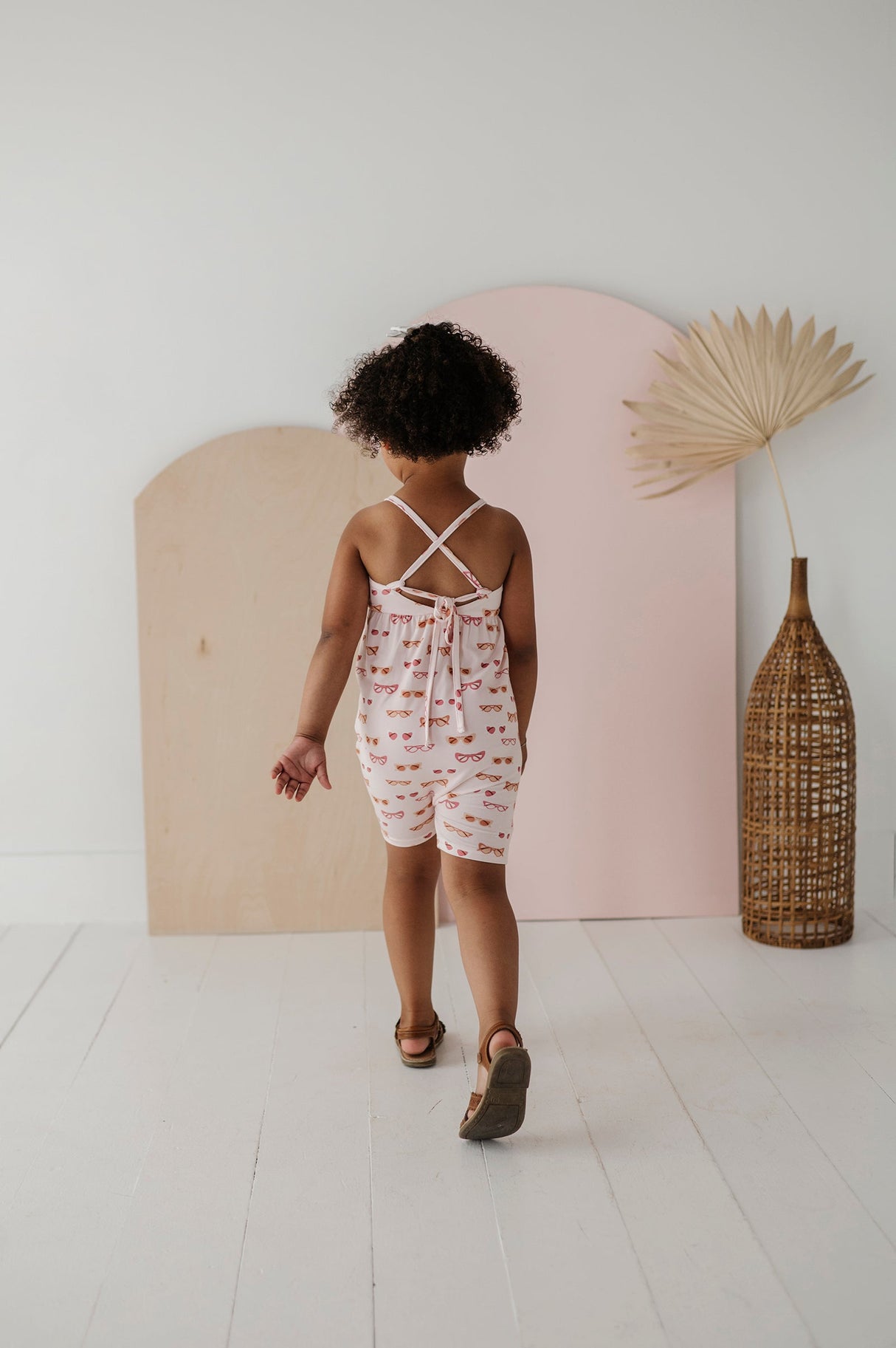 Girl's Tie-Back Romper - HoneyBug 