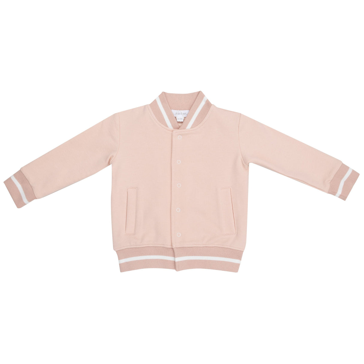 Letterman Jacket - French Terry Solid Pink