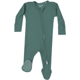 2 Way Zipper Footie - Solid Frosty Spruce