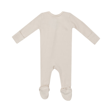 2 Way Zipper Footie - Solid Oatmeal