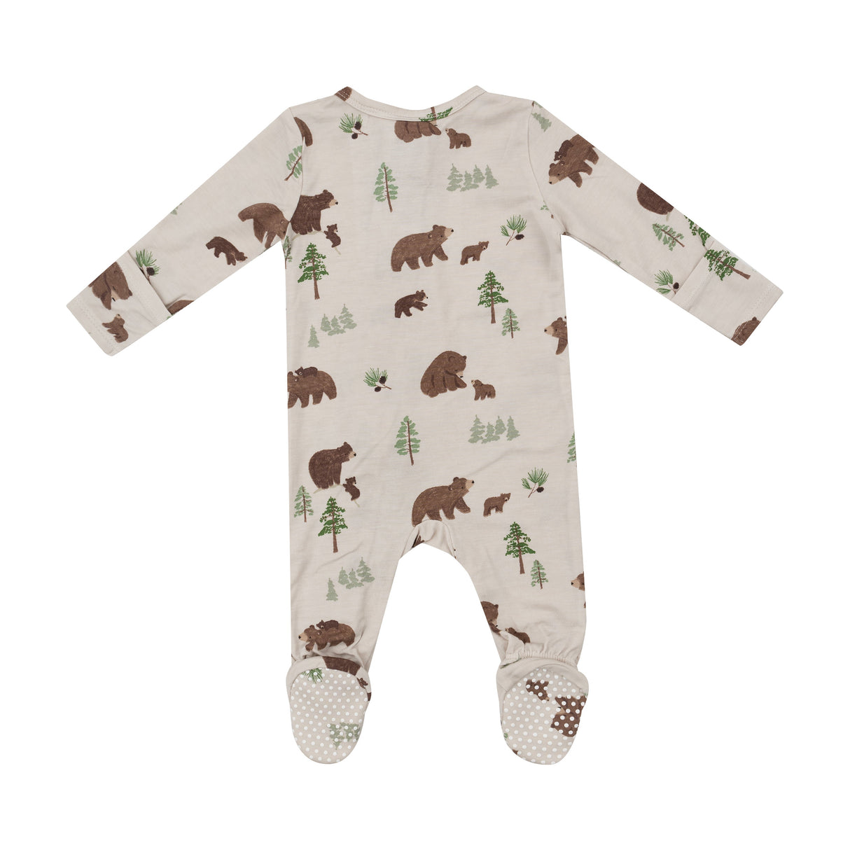 2 Way Zipper Footie - Sweet Brown Bears