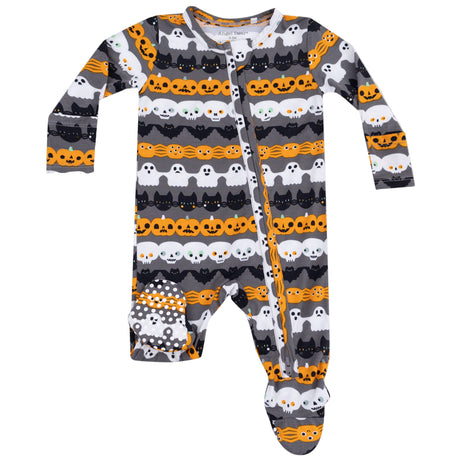 2 Way Zipper Footie - Halloween Paper Garland Glow in the Dark - HoneyBug 