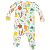 2 Way Zipper Footie - Fall Veggies