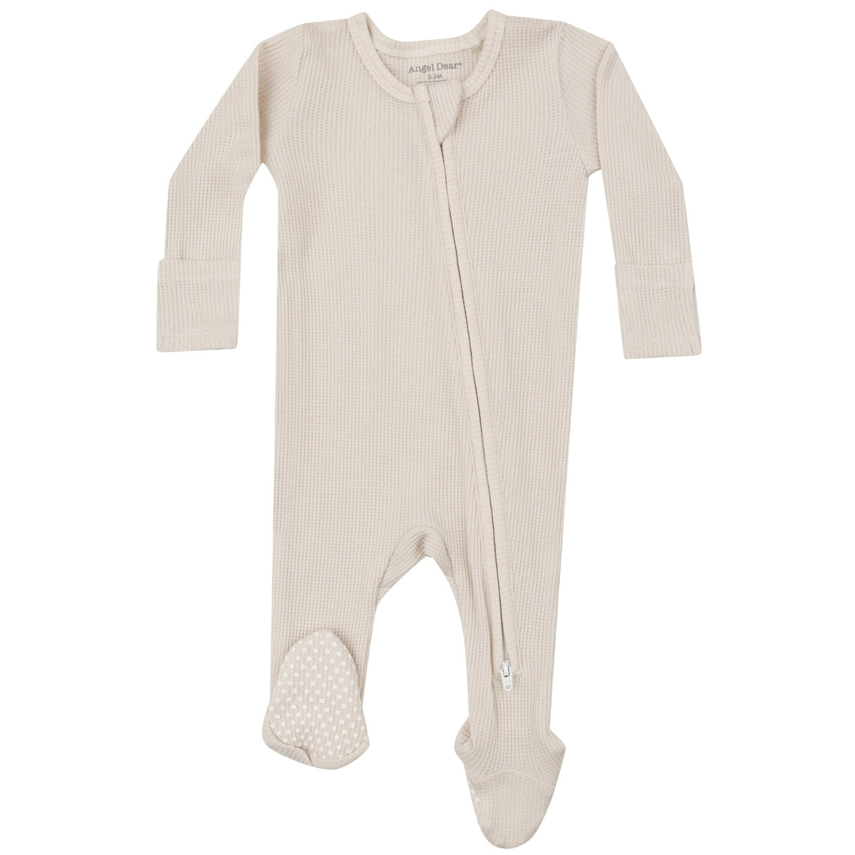 2 Way Zipper Footie - Solid Oatmeal