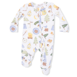 Camping Blue - 2 Way Zipper Footie