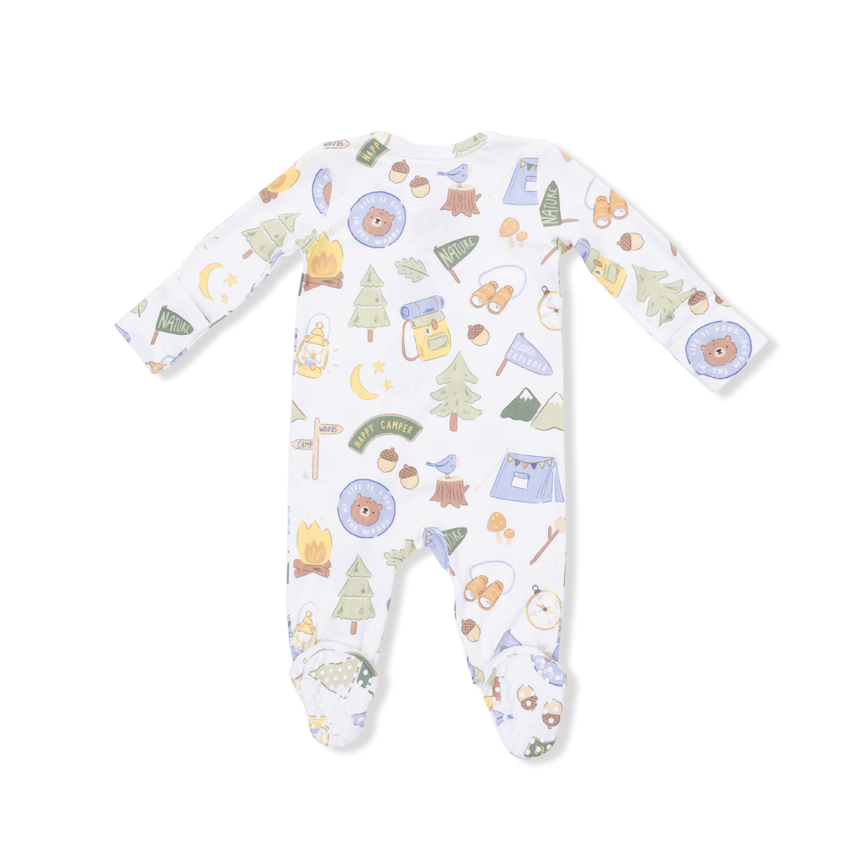 Camping Blue - 2 Way Zipper Footie