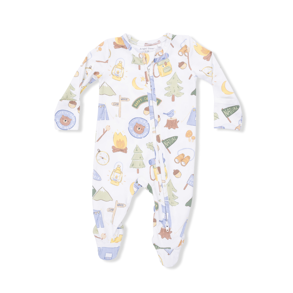 Camping Blue - 2 Way Zipper Footie