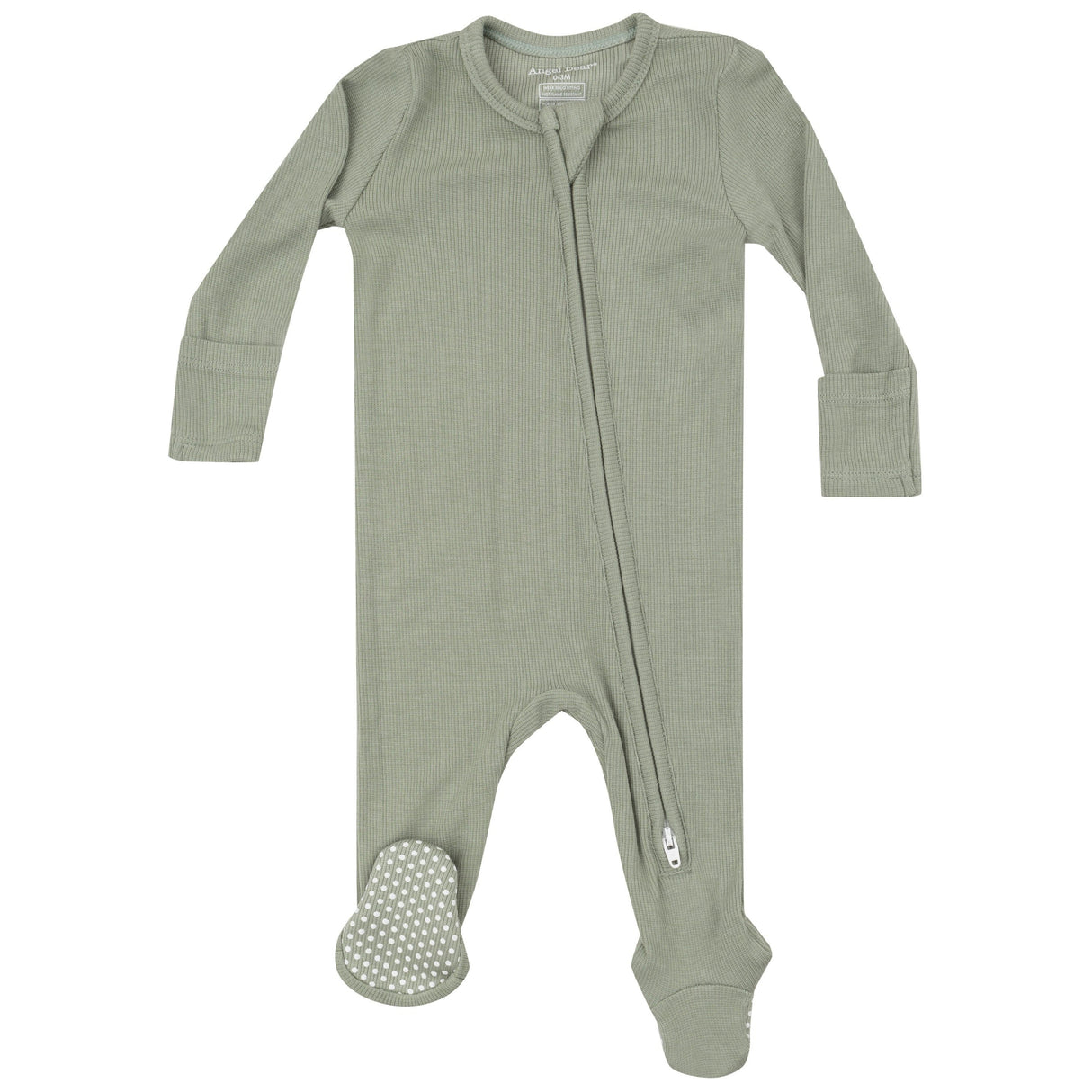 2 Way Zipper Footie - Solid Desert Sage