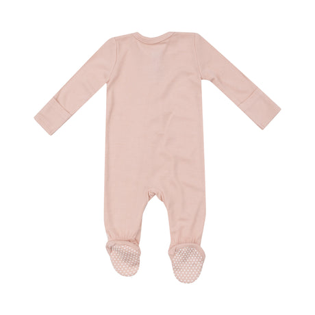 2 Way Zipper Footie - Solid Pale Blush