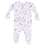 Garden Sea Creatures - 2 Way Ruffle Back Zipper Footie