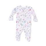 Garden Sea Creatures - 2 Way Ruffle Back Zipper Footie