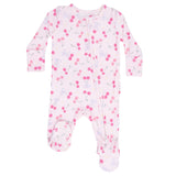 Sweet Bow Cherries - 2 Way Ruffle Back Zipper Footie