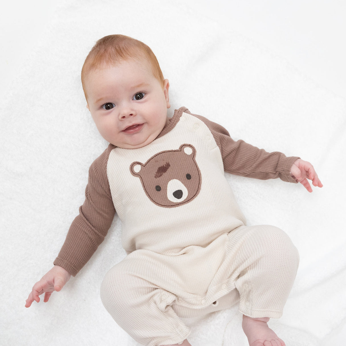 Raglan Romper - Baby Bear Applique