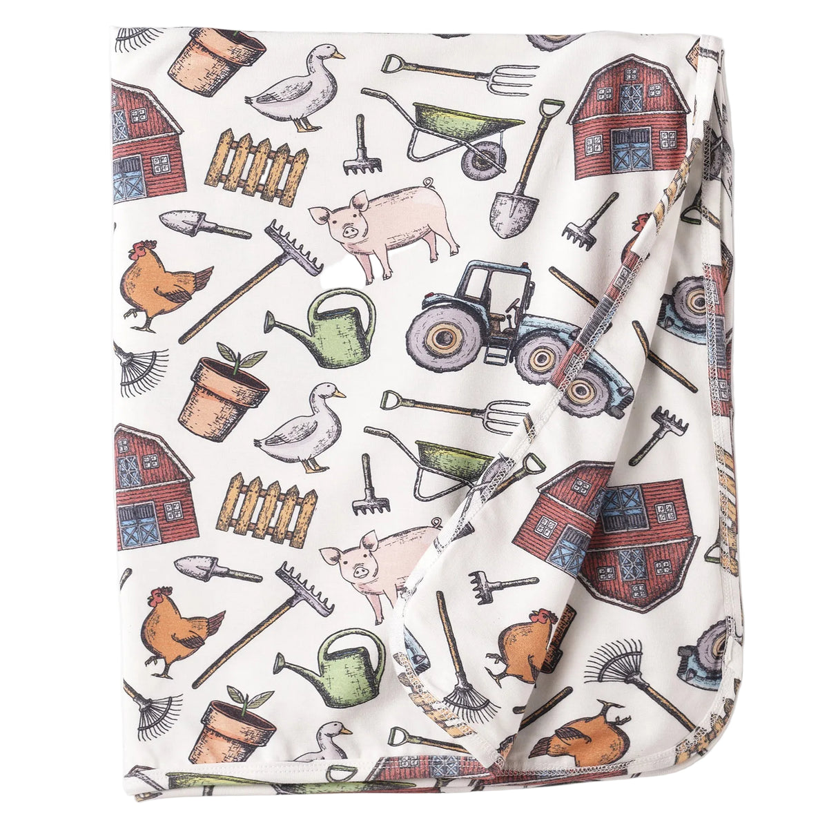 Farmer's Market Baby Stroller Blanket - Soft Bamboo