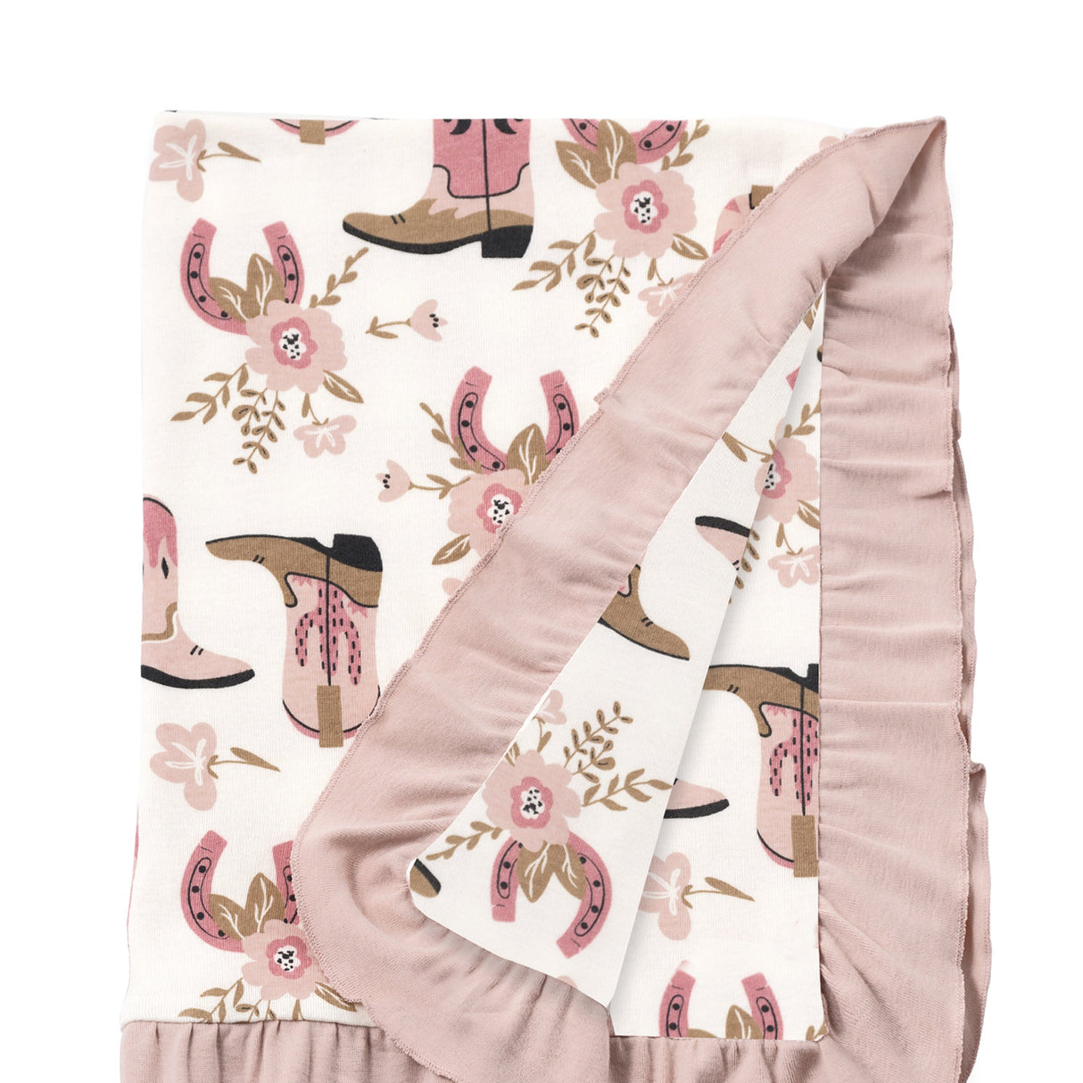 Cowgirl Boots Stroller Blanket - HoneyBug 