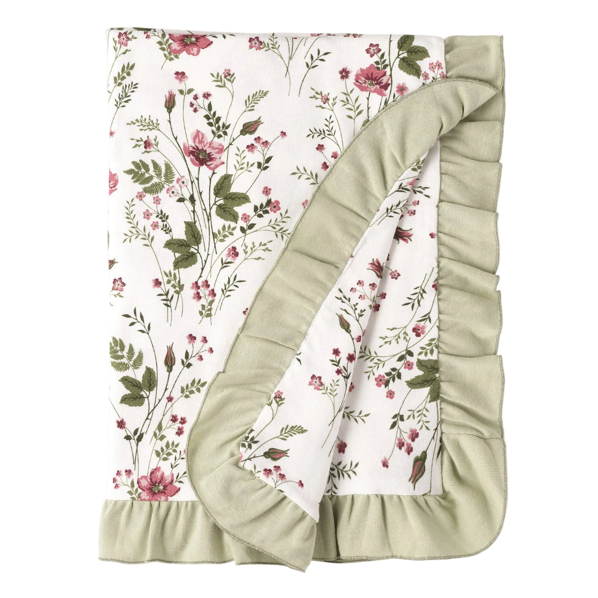 Pretty Petals Bamboo Stroller Blanket