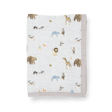 Cotton Muslin Baby Quilt - Party Animals