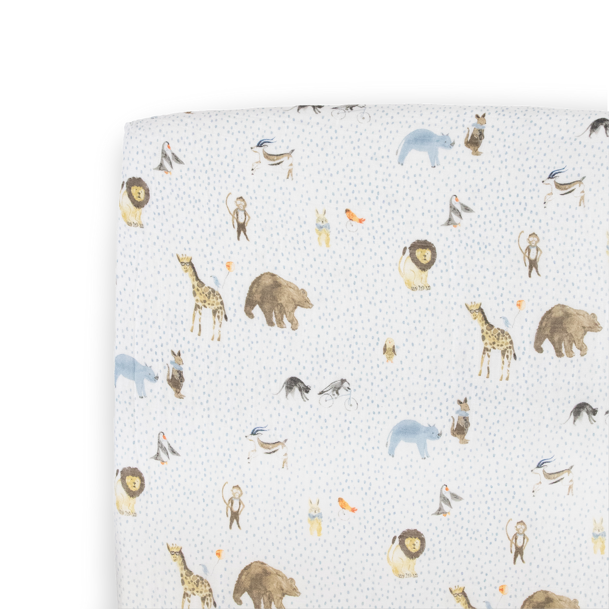 Cotton Muslin Crib Sheet - Party Animals