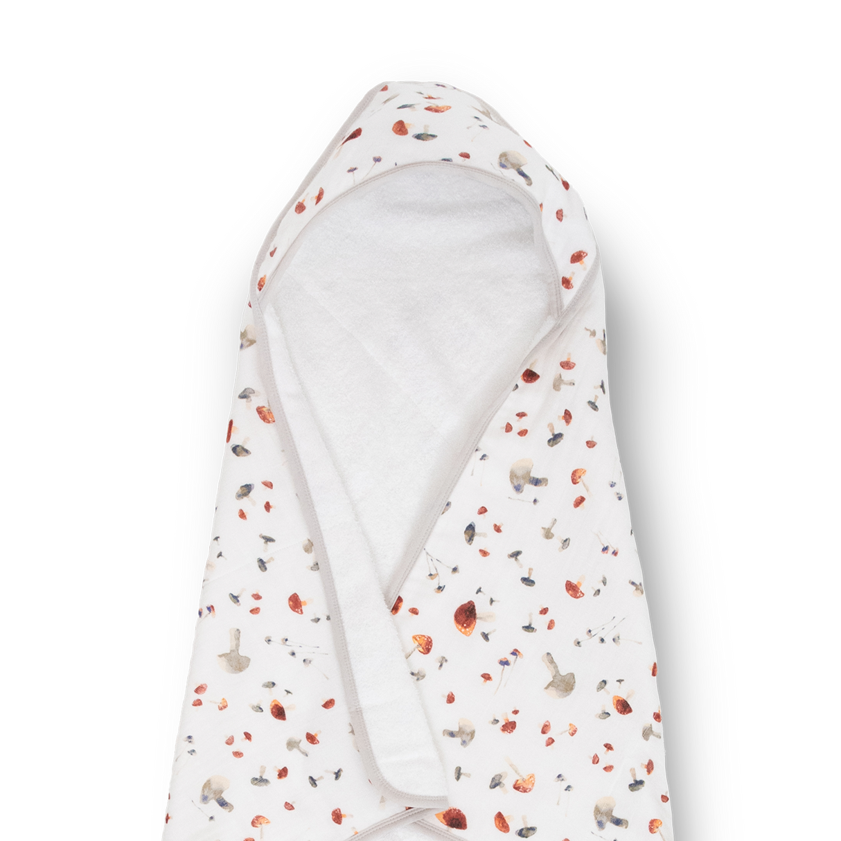 Infant Hooded Towel - Mushrooms