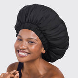 Black Satin Sleep Bonnet