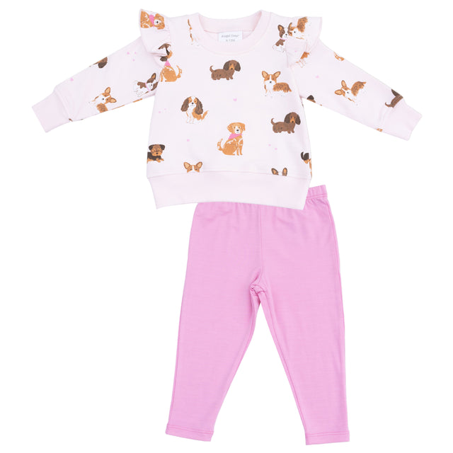 Ruffle Sweatshirt + Legging Set - HoneyBug 