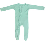 Ruffle 2 Way Zip Romper - Waffle Mint