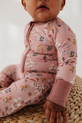 Long Sleeve Zip Romper - HoneyBug 