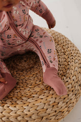 Long Sleeve Zip Romper - HoneyBug 