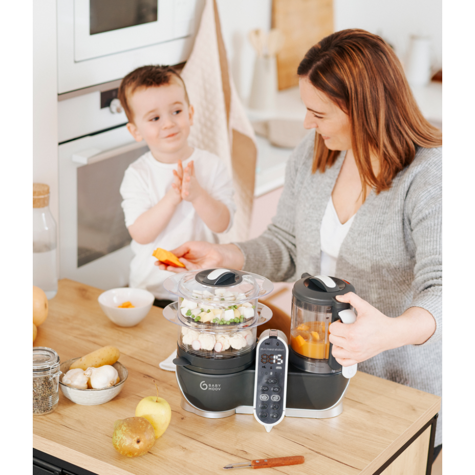 Duo Meal Station Baby Food Maker + 4 Free Food Containers - HoneyBug 