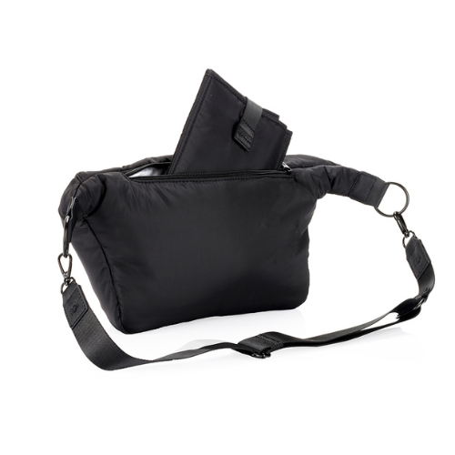 Ritzy Fanny Pack & Crossbody Diaper Bag- Black - HoneyBug 