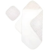 Taupe Wave Hooded Towel Set - HoneyBug 