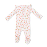 Little Peaches - 2 Way Ruffle Sleeve Zipper Footie