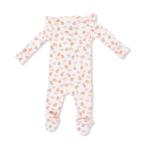 Little Peaches - 2 Way Ruffle Sleeve Zipper Footie