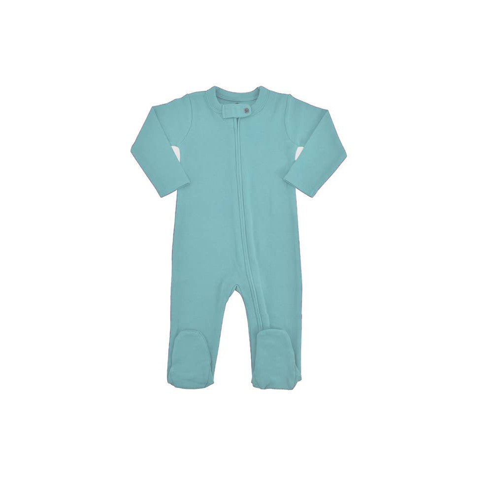 Basics - Footie (Vintage Aqua) - HoneyBug 