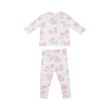 Tmh Set With Roll Over Cuff Pant - Farm Toile Pink