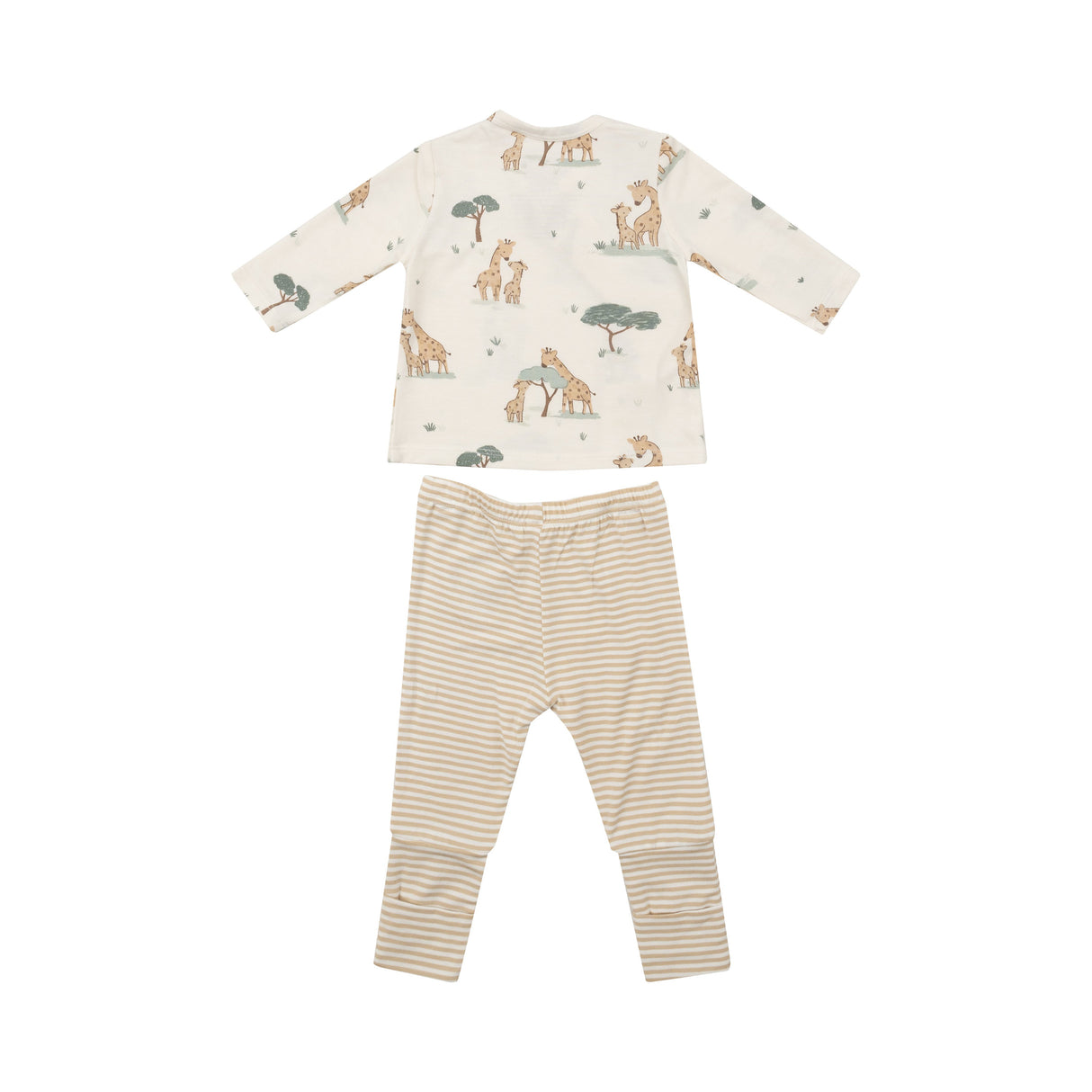 Tmh Set With Roll Over Cuff Pant - Giraffe Families