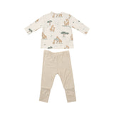 Tmh Set With Roll Over Cuff Pant - Giraffe Families