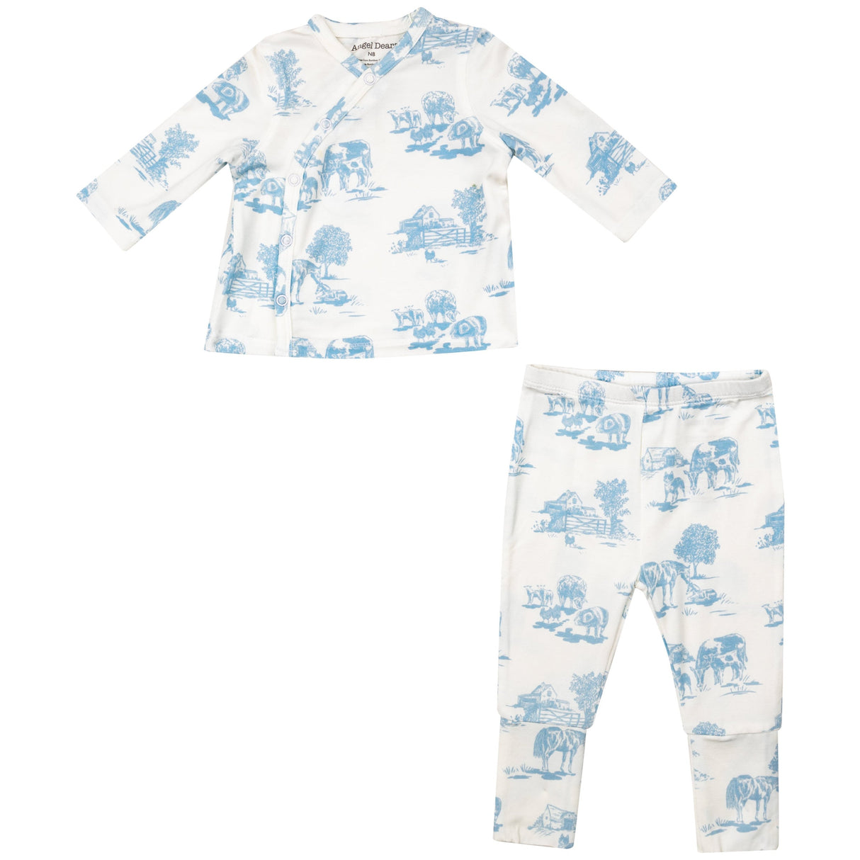 Tmh Set With Roll Over Cuff Pant - Farm Toile