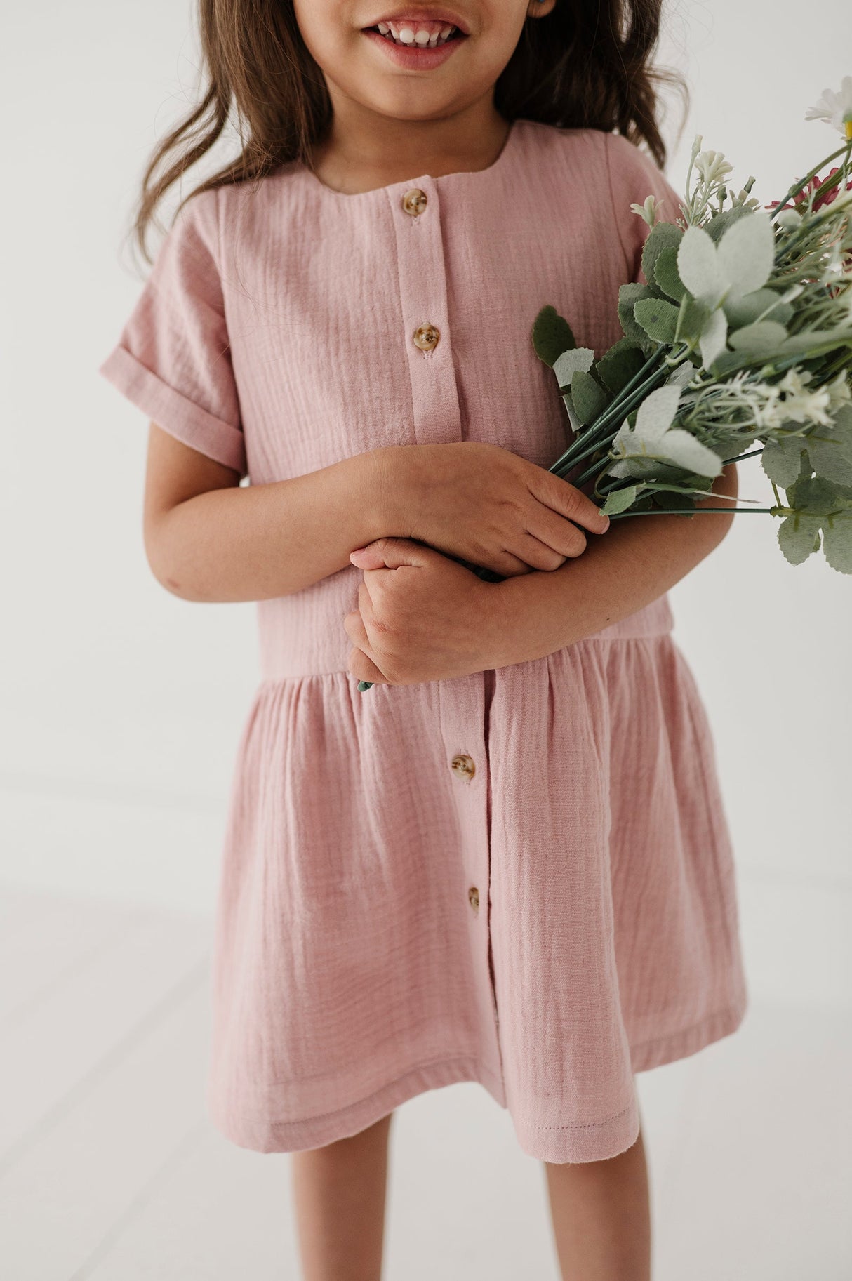 Gauze Button Dress
