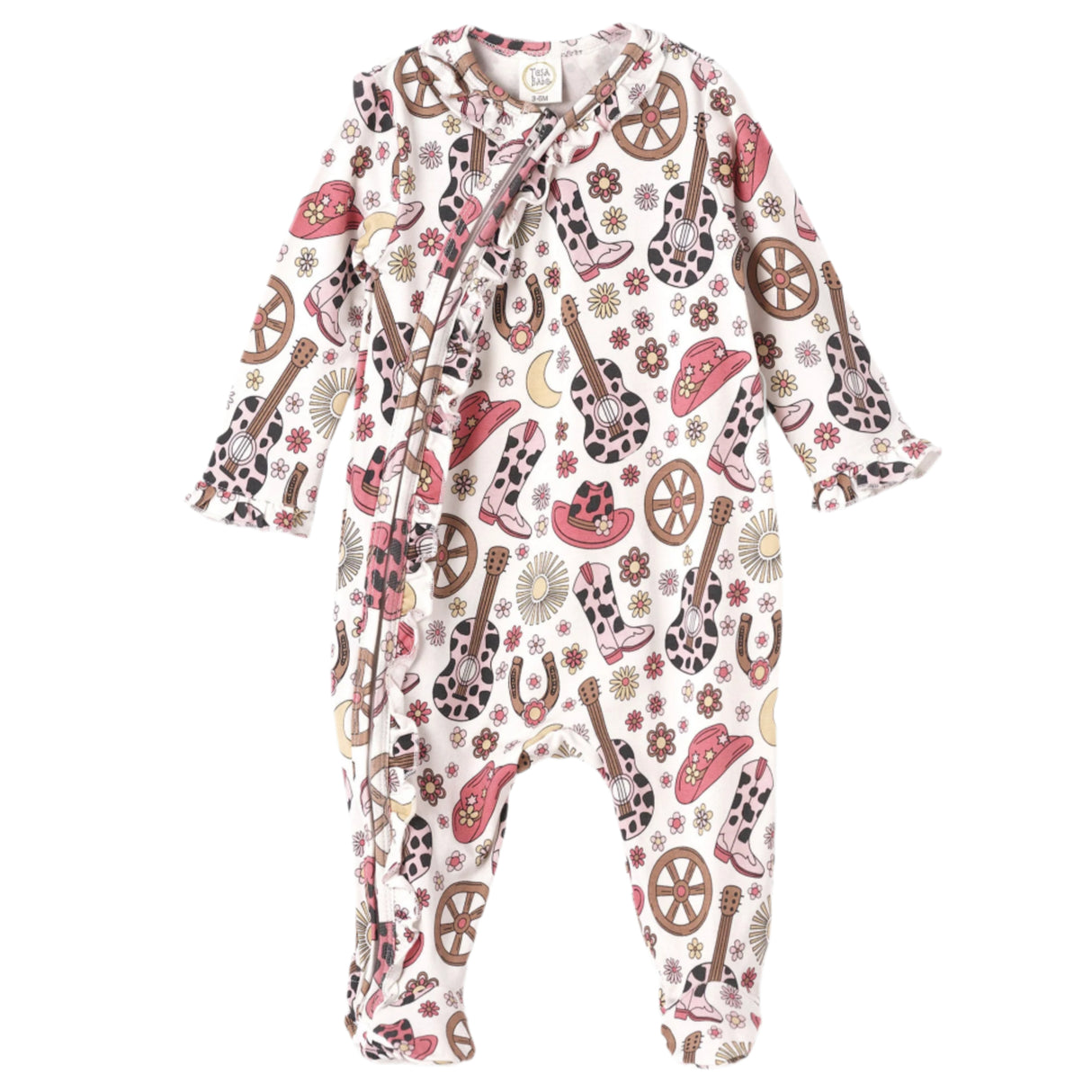 Cowgirl Cutie Bamboo Zipper Romper - HoneyBug 