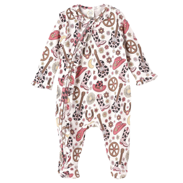 Cowgirl Cutie Bamboo Zipper Romper - HoneyBug 