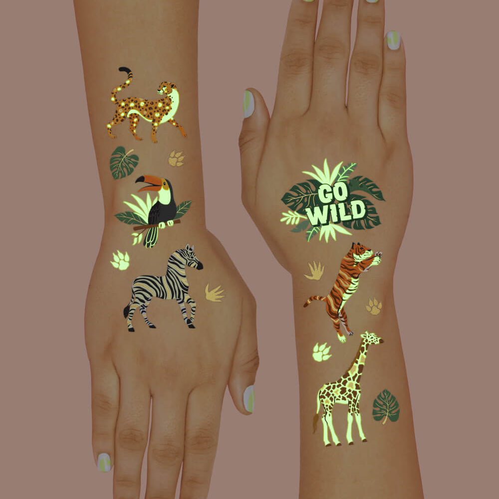 Go Wild Glo Tats - 52 Temporary Tattoos