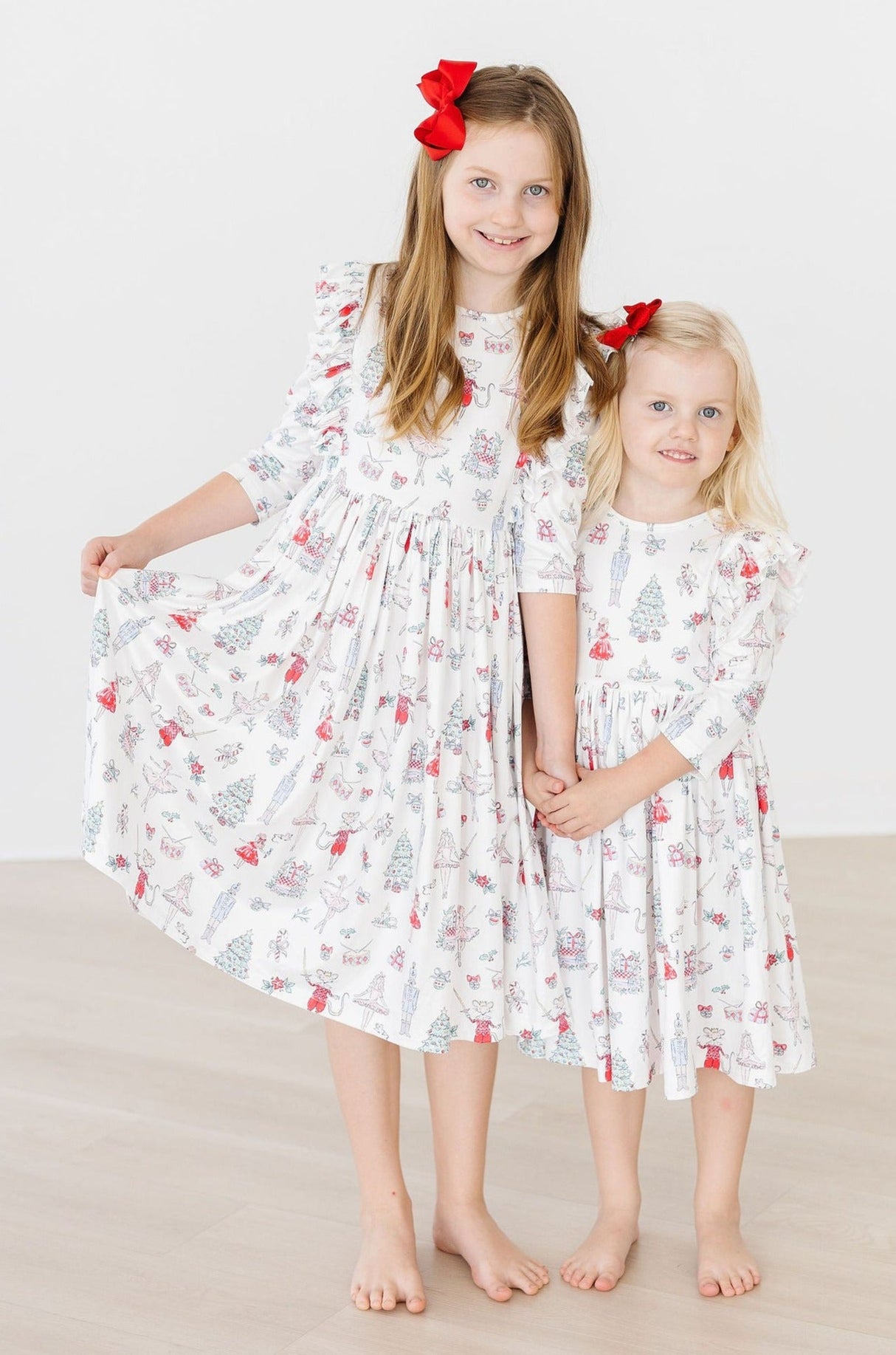 Clara's Christmas Ruffle Twirl Dress