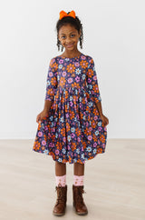 Haunted Garden 3/4 Sleeve Pocket Twirl Dress