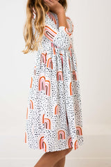 Peach Rainbow Twirl Dress