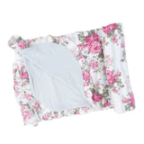 Cabbage Rose Stripe - Ruffle Blanket