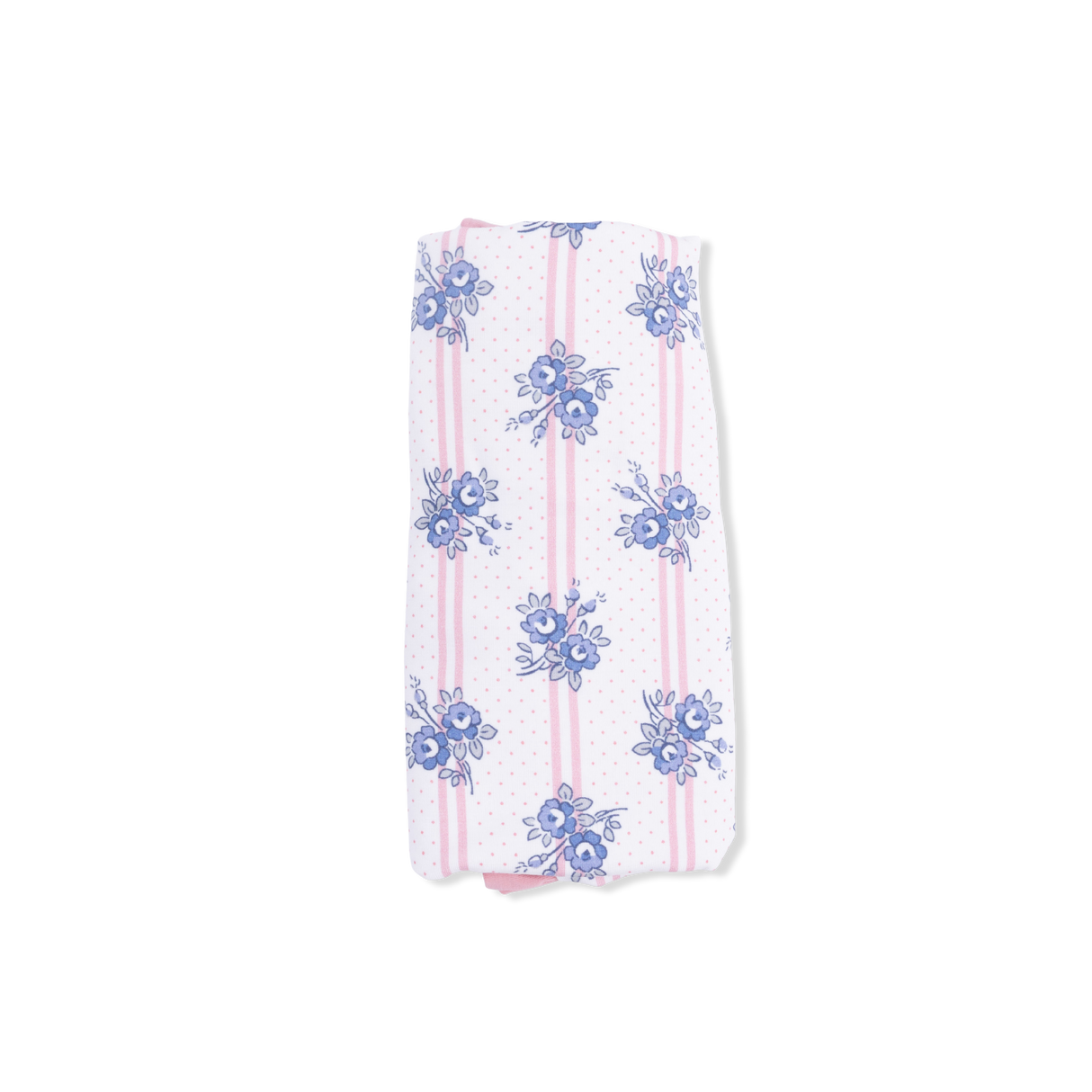 Stripe Dot Roses - Ruffle Burp Cloth